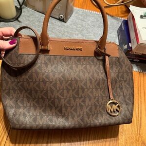 Michael Kors Brown and Tan Satchel